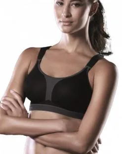 Anita Active Soutien-gorge De Sport Dynamix Star (Noir Et Gris)