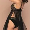 Babydoll Antigel Déco Folies (Noir) -Soutien Gorge Soldes babydoll antigel deco folies noir
