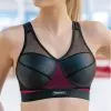 Brassière De Sport Zsport Vitality (Noir Framboise) -Soutien Gorge Soldes brassiere de sport zsport vitality noir framboise
