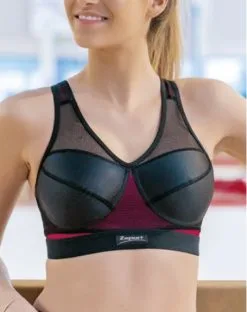 Brassière De Sport Zsport Vitality (Noir Framboise)
