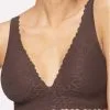 Brassière Top Sloggi Zero Feel Lace (Ebony Brown) -Soutien Gorge Soldes brassiere top sloggi zero feel lace ebony brown