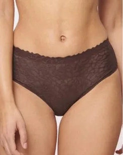 Culotte Taille Haute Sloggi Zero Feel Lace (Ebony Brown)