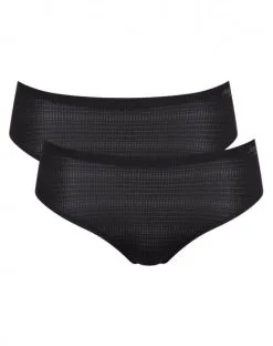 Hipsters ZERO +Motion (Lot De 2) Sloggi (Noir)