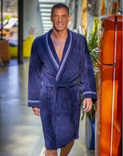 Peignoir éponge HOM Transat 100% Coton (Navy)