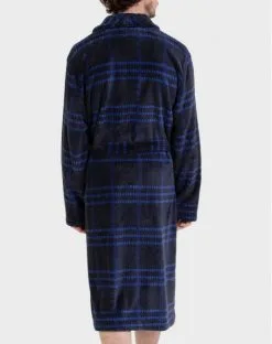 Peignoir Long à Rayures Massana "Winter Velvet" (Plaid Offert) -Soutien Gorge Soldes peignoir long a rayures massana winter velvet plaid offert 2