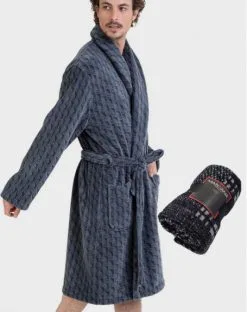 Peignoir Long Massana "Cotton Modal" (Plaid Offert)