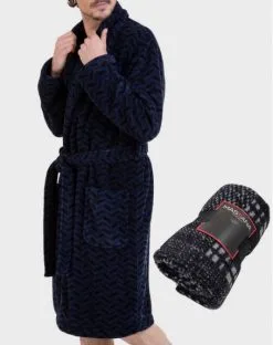 Peignoir Long Massana "Winter Velvet" (Plaid Offert)