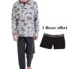 Pyjama Boutonné F1 Massana "Cozy Winter" (Boxer Offert) -Soutien Gorge Soldes pyjama boutonne f1 massana cozy winter boxer offert