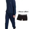 Pyjama Boutonné Massana "Soft & Warm" (Boxer Offert) -Soutien Gorge Soldes pyjama boutonne massana soft warm boxer offert