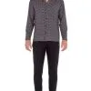 Pyjama Long HOM Fortaleza 100% Coton (Noir Imprimé) -Soutien Gorge Soldes pyjama long hom fortaleza 100 coton noir imprime