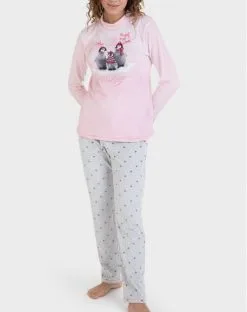 Pyjama Long Micro-polaire Massana "Plaid Print"