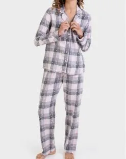 Pyjama Ouvert Boutonné Massana "Plaid Print"