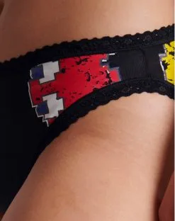 Slips Tai (Lot De 2) Sloggi X PAC-MAN (Noir/Rouge) -Soutien Gorge Soldes slips tai lot de 2 sloggi x pac man noirrouge 3