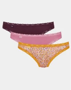 Tangas (Lot De 3) Sloggi 24/7 Weekend (Rose/Prune/Comb)